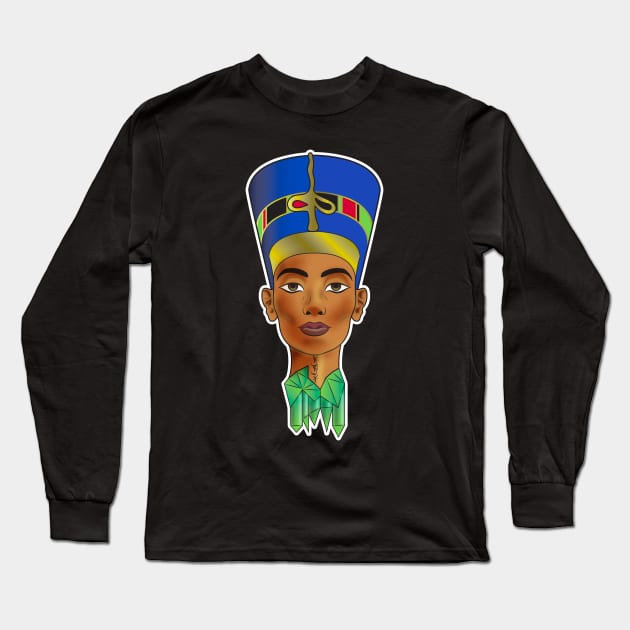 Nefertiti Long Sleeve T-Shirt by Kymyst